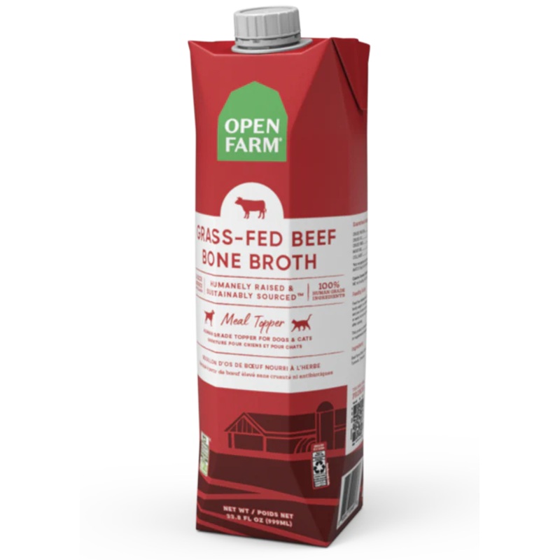 Open Farm Grass-Fed Beef Bone Broth for Dogs & Cats
