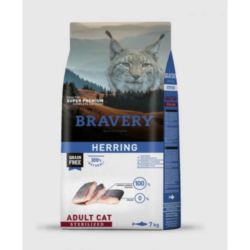 Bravery Herring Sterilised Adult Cat 7kg