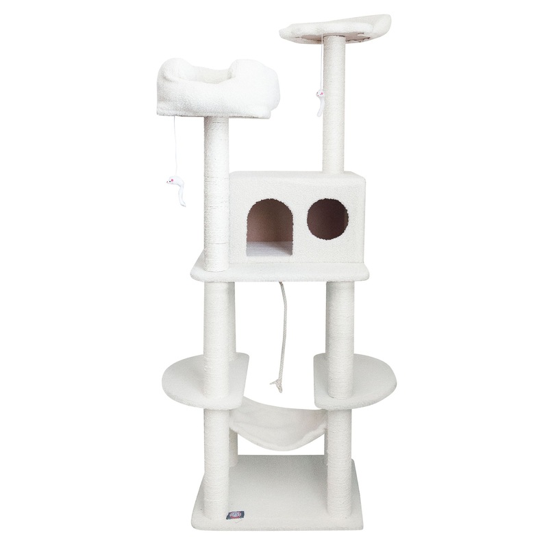 Majestic Pet 76-in Casita Cat Tree, Off White
