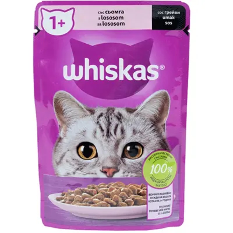 Whiskas Salmon paw, 85g.