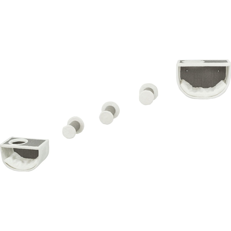 TRIXIE Eden Wall Mount Cat Tree Set 2 Condos with 3 Steps