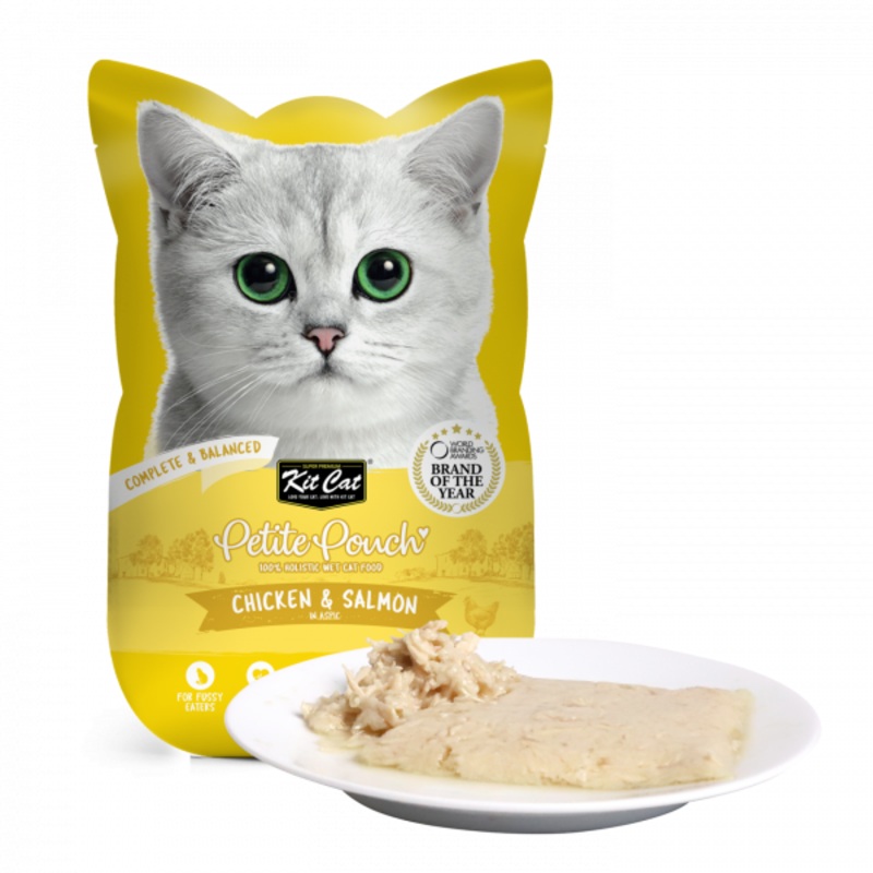 Kit Cat Petite Pouch 70g – Chicken & Salmon
