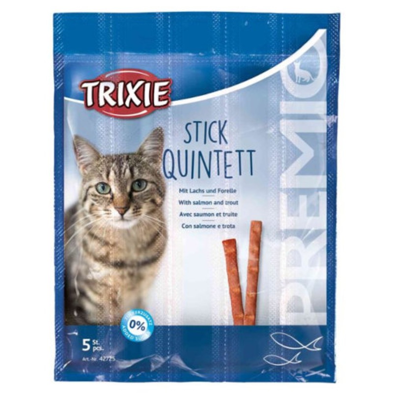 TRIXIE PREMIO Stick Salmon & Trout Quintett 5x5g