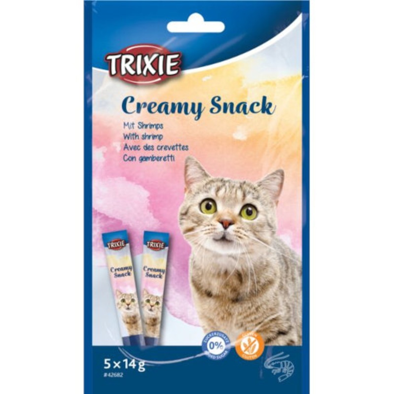 TRIXIE Creamy Snacks with tuna & shrimp, 5  14 g