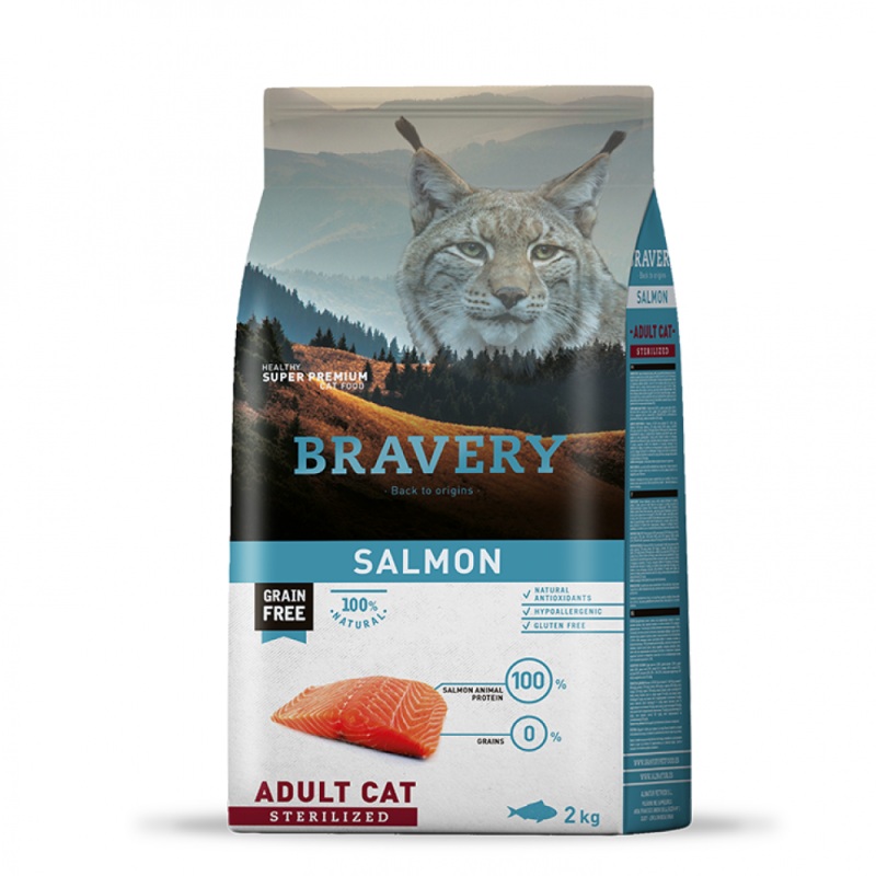 Bravery Salmon Sterilised Adult Cat