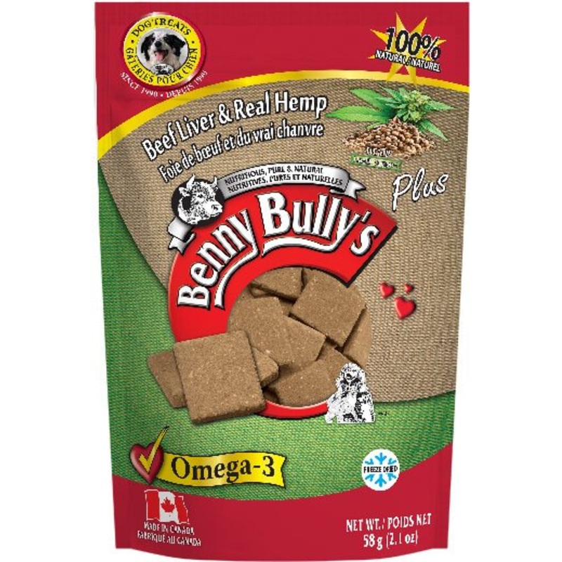 Benny Bullys Liver Plus – Dog Treats Beef Liver Plus Hemp