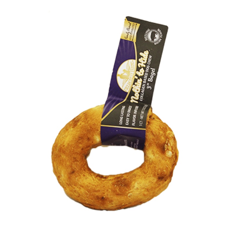 Bagel  base de collagne – saveur de bacon 3”