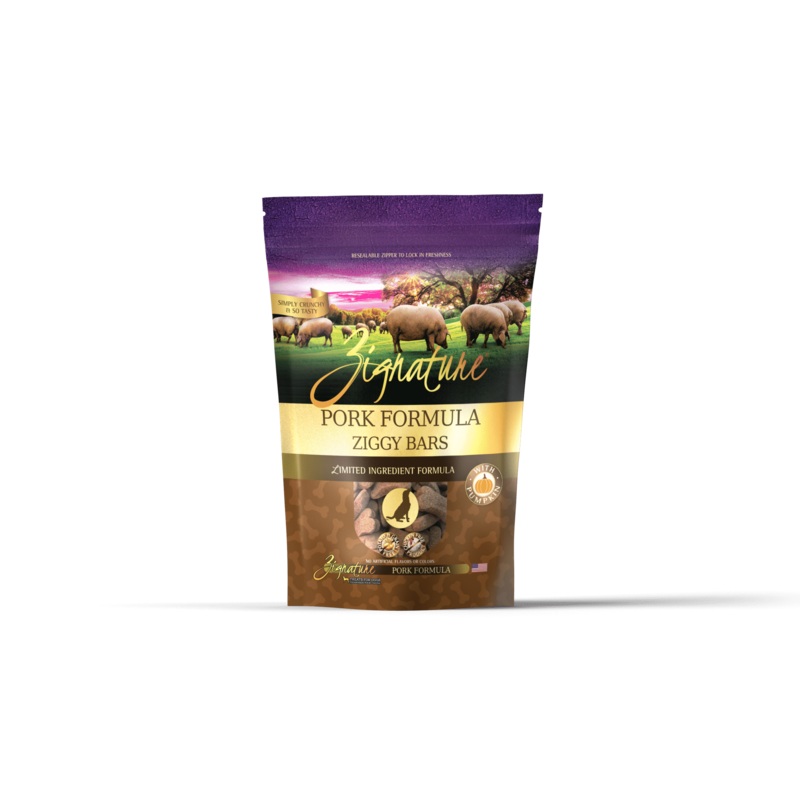 Zignature Ziggy Bars – Pork Formula Dog Treats 340g