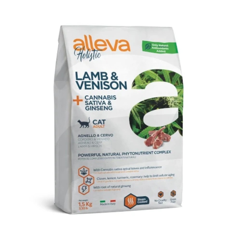 Alleva Holistic Adult Cat Lamb & Venison + Cannabis Sativa & Ginseng