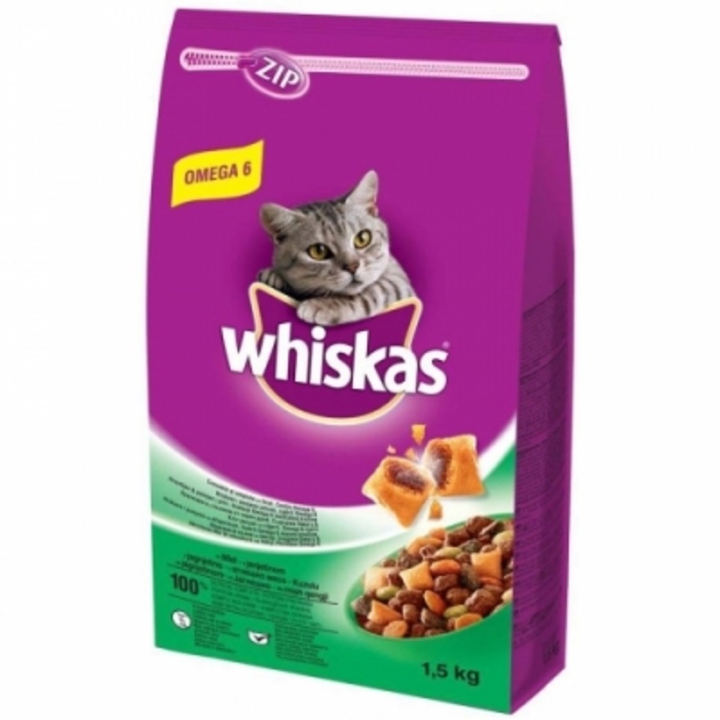 WHISKAS Dry food for adult cats, c Lamb
