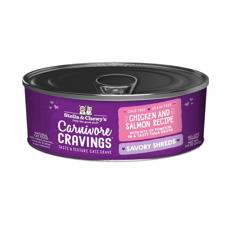 Stella & Chewy’s Carnivore Cravings Savory Shreds Chicken & Salmon