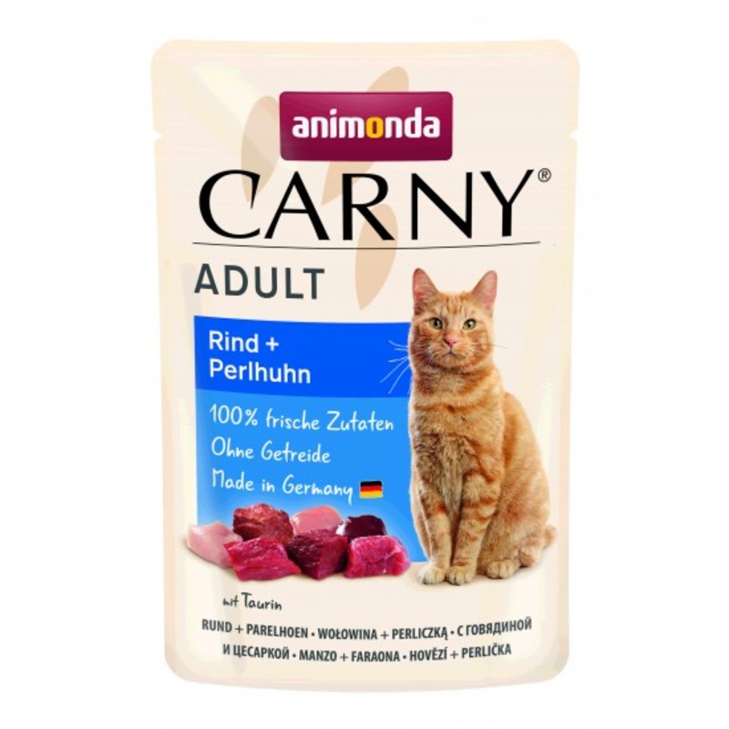 ANIMONDA Carny Pouch Adult beef + guinea fowl, 85 gr.