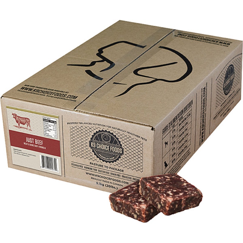 *In Store Only* K9 Choice Frozen – Just Beef | Meat & Bone Formula 20LB