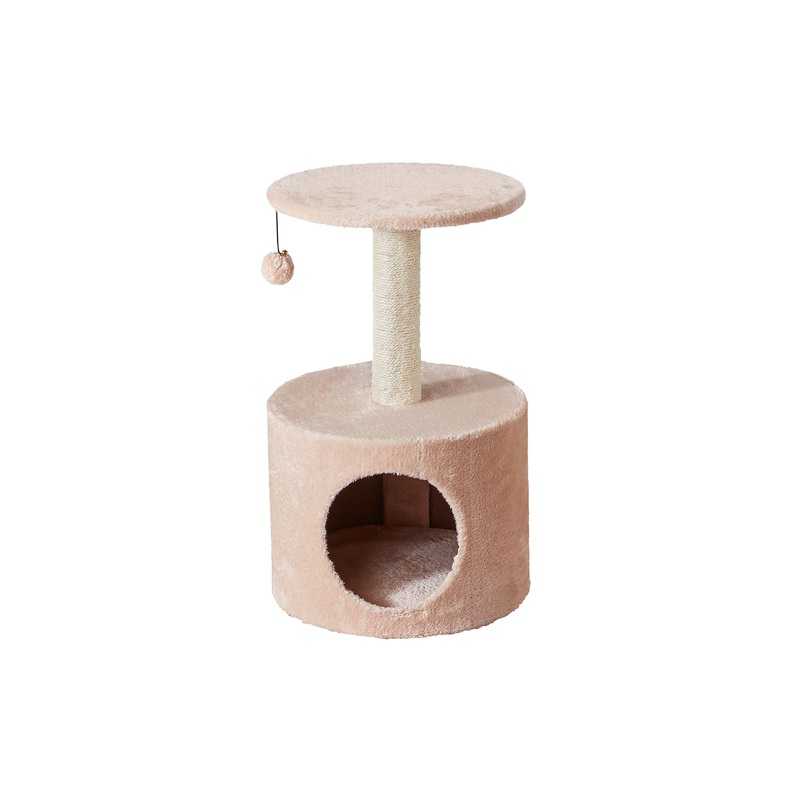 Two By Two The Birch 23-in Plush Cat Tree & Condo, Beige