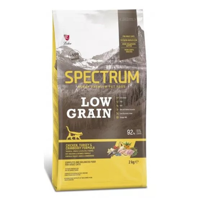 Spectrum Low Grain Chicken, Turkey & Cranberry For Adult Cat  2 kg
