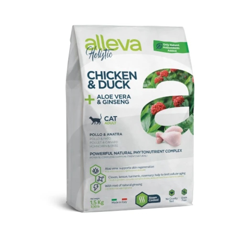 Alleva Holistic Adult Cat Chicken & Duck + Aloe Vera & Ginseng