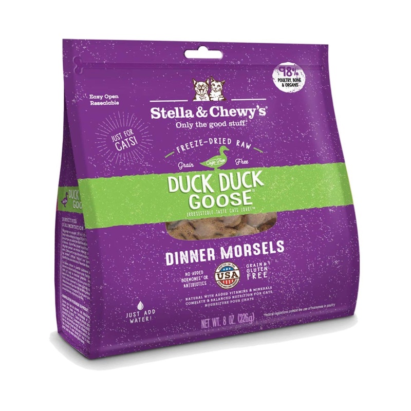 Stella & Chewy’s Cat Duck Duck Goose Freeze-Dried Raw Dinner Morsels