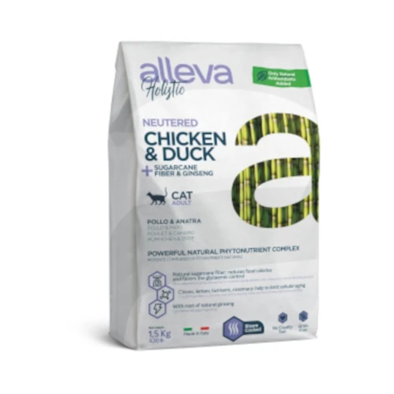 Alleva Holistic Adult Cat Chicken & Duck + Sugarcane Fiber & Aloe Vera