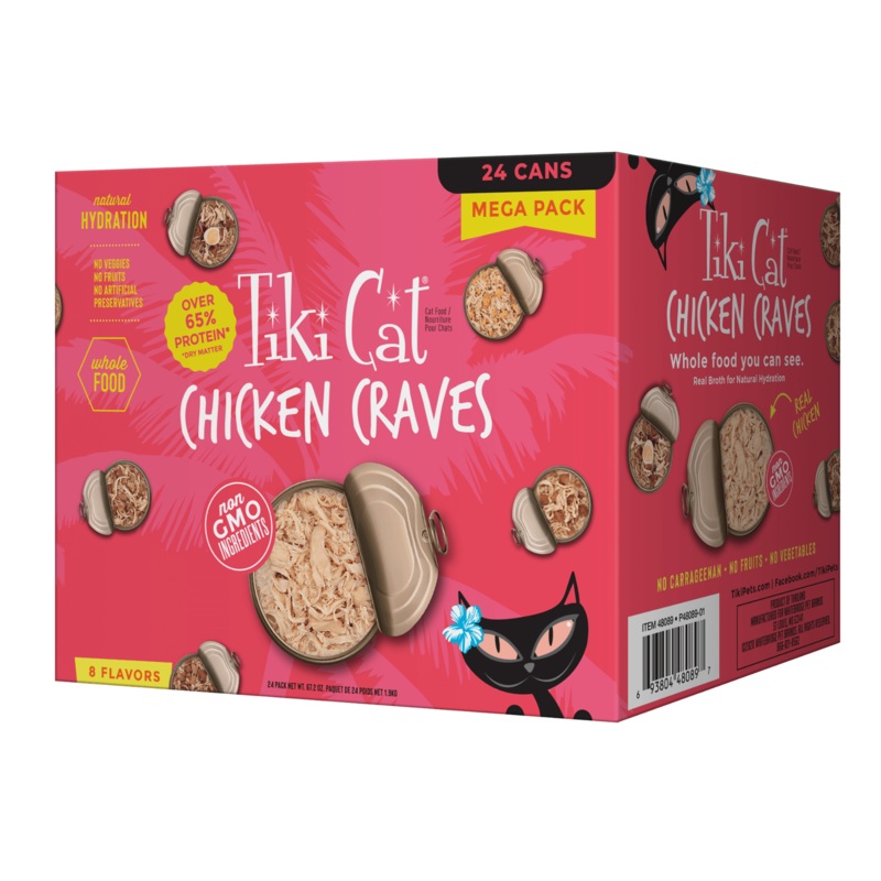 Tiki Cat Chicken Craves Mega Pack 8-Flavor Box 24/2.8 oz