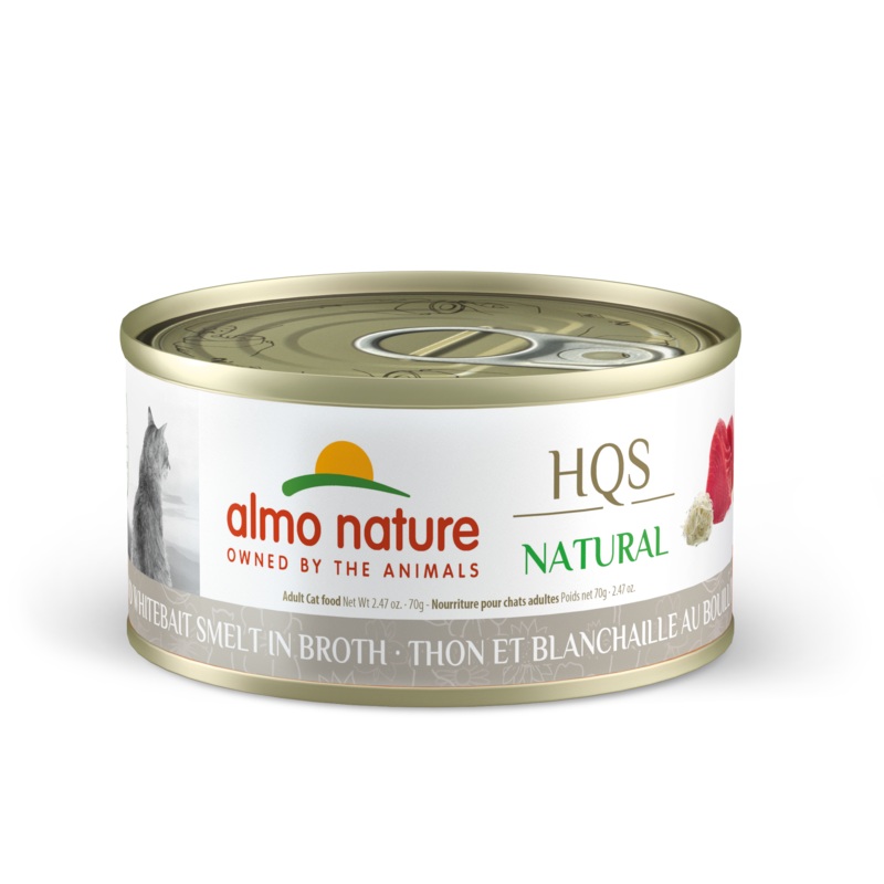 Almo Nature HQS Natural Tuna & Whitebait Smelt in Broth 70g