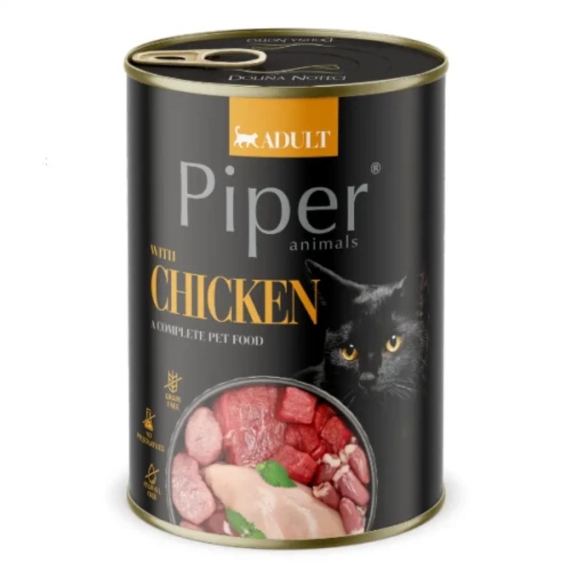 Canned food for adult cats Piper Chicken, 185/400 g