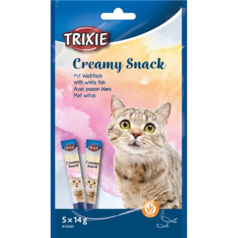 TRIXIE Creamy Snack White Fish, 5  14 g