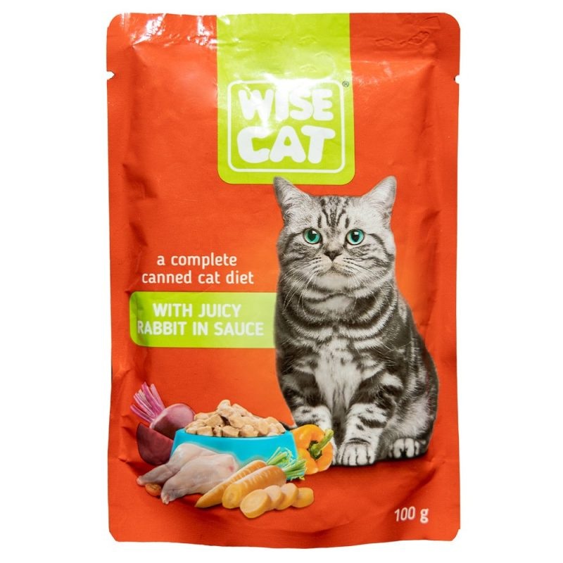 WISE CAT rabbit in sauce pouch, 100g