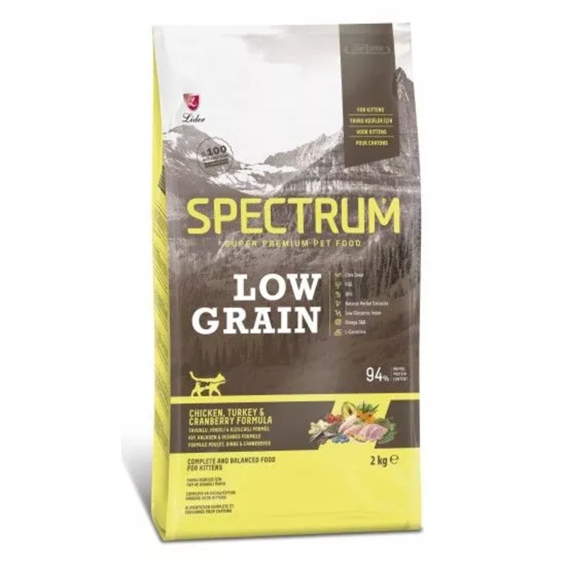 Spectrum Low Grain Chicken, Turkey & Cranberry For Kitten  2 kg