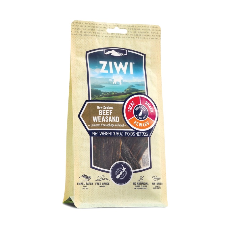 ZiwiPeak Air-Dried Beef Weasand Treats 2.5oz