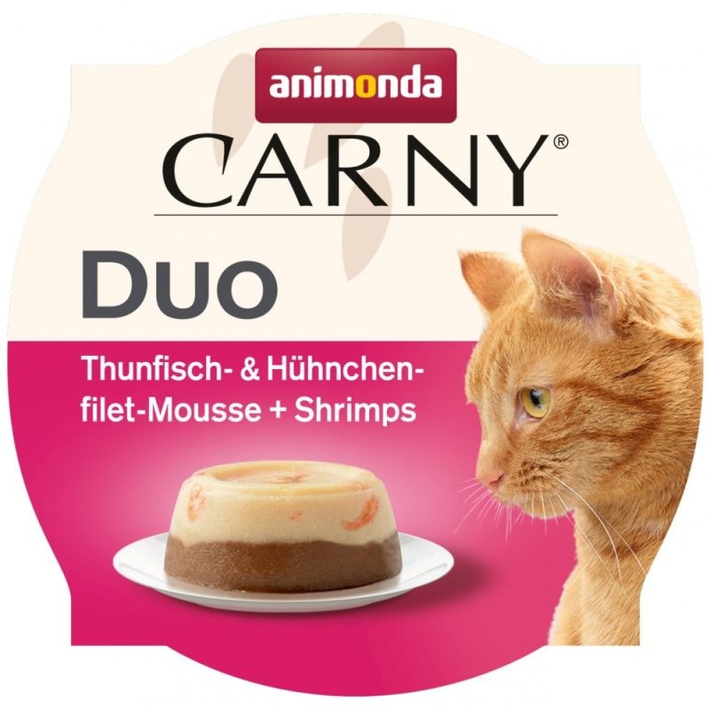 ANIMONDA Carny Duo Adult Tuna & Chicken Filet Mousse + Shrimps 70 g