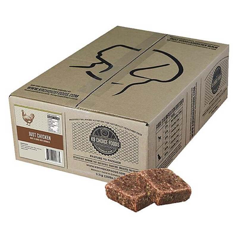 *In Store Only* K9 Choice Frozen – Just Chicken | Meat & Bone Formula 20LB