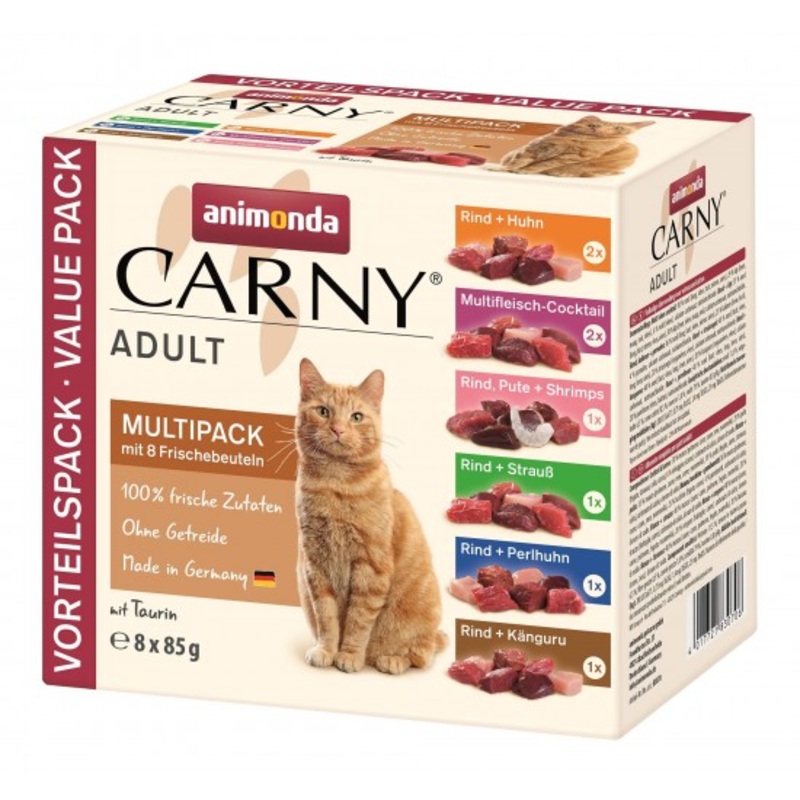 ANIMONDA Carny Pouch Adult Multipack cat pouches box (8 x 85 g.)