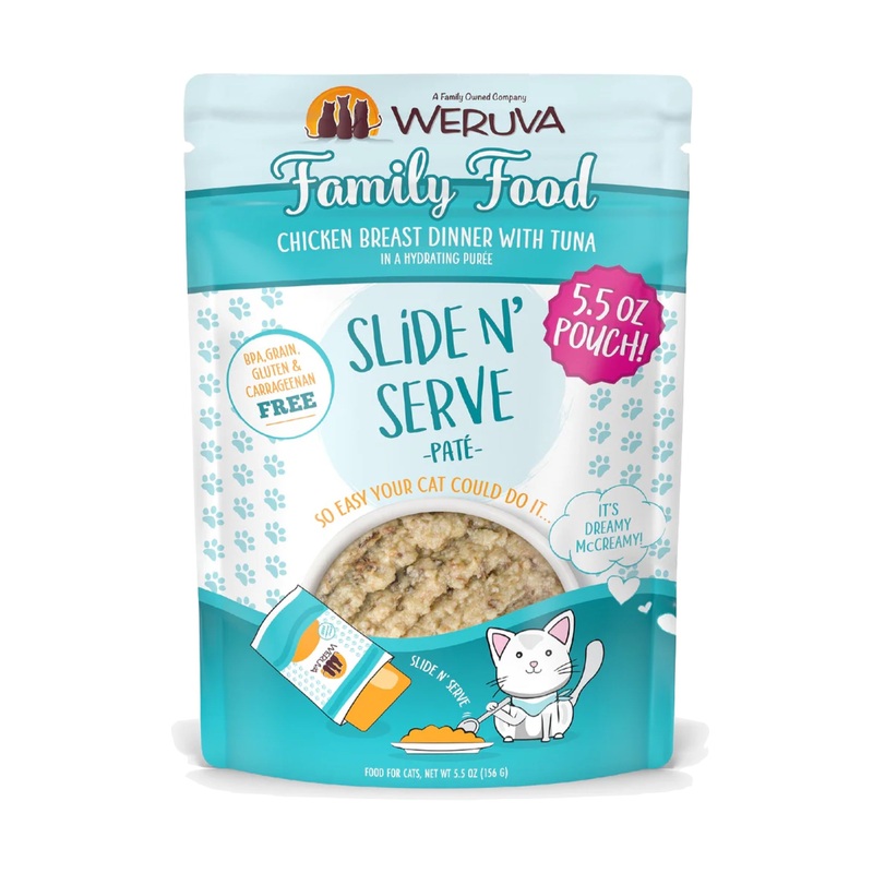 Weruva Slide N’ Serve Family Food Chicken Breast with Tuna Pate Pouch