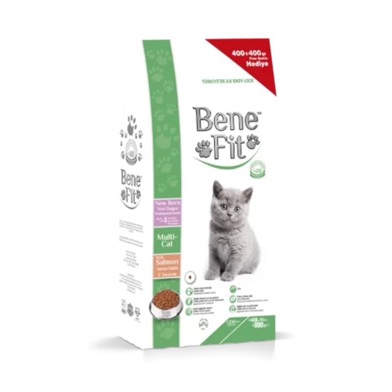 BeneFit New Born Multi-Cat Food With Salmon  0.8 kg