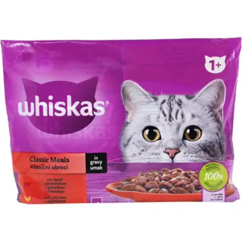 WHISKAS Core Pack of Classic Selection Meat 4x85g