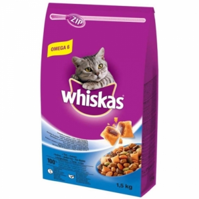 WHISKAS Dry food for adult cats with tuna and liver