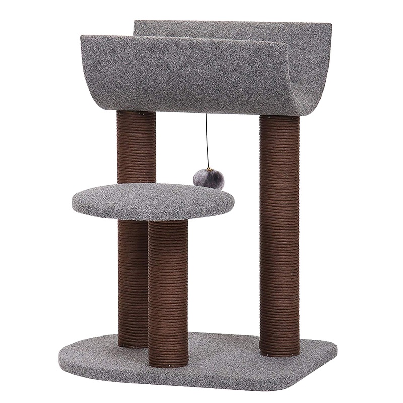 Catry Gray Cradle Cat Tree Bed