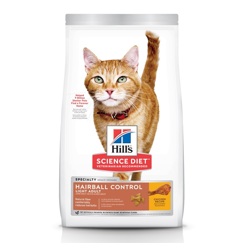 Science Diet Cat Adult Hairball Control Light