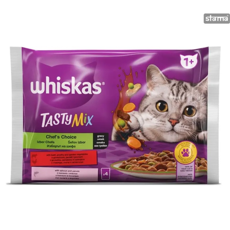 Whiskas Tasty mix Chef`s choice 4x 85g.