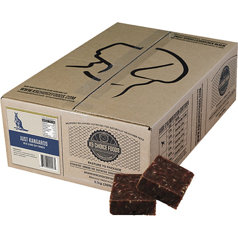 *In Store Only* K9 Choice Frozen – Just Kangaroo | Meat & Bone Formula 20LB