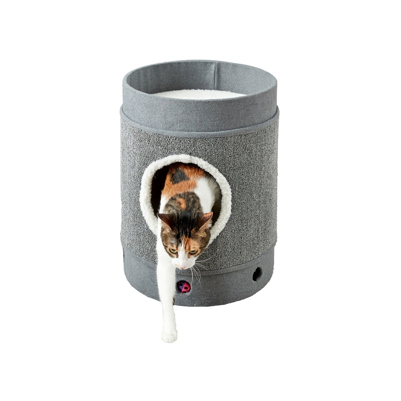 Two By Two The Hawthorn 20-in Felt Cat Condo, Grey