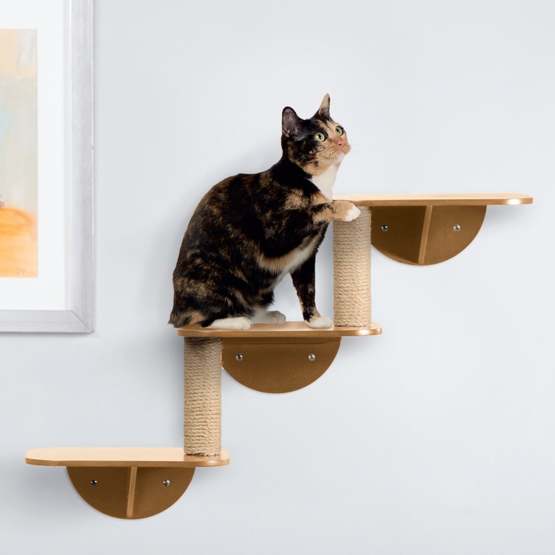 Whisker City Triple Level Wall Mounted Cat Perch