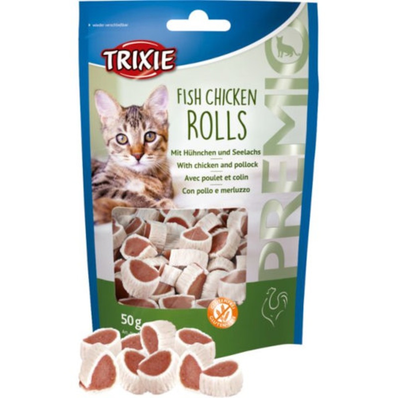 TRIXIE PREMIO Fish Chicken Rolls, 50g