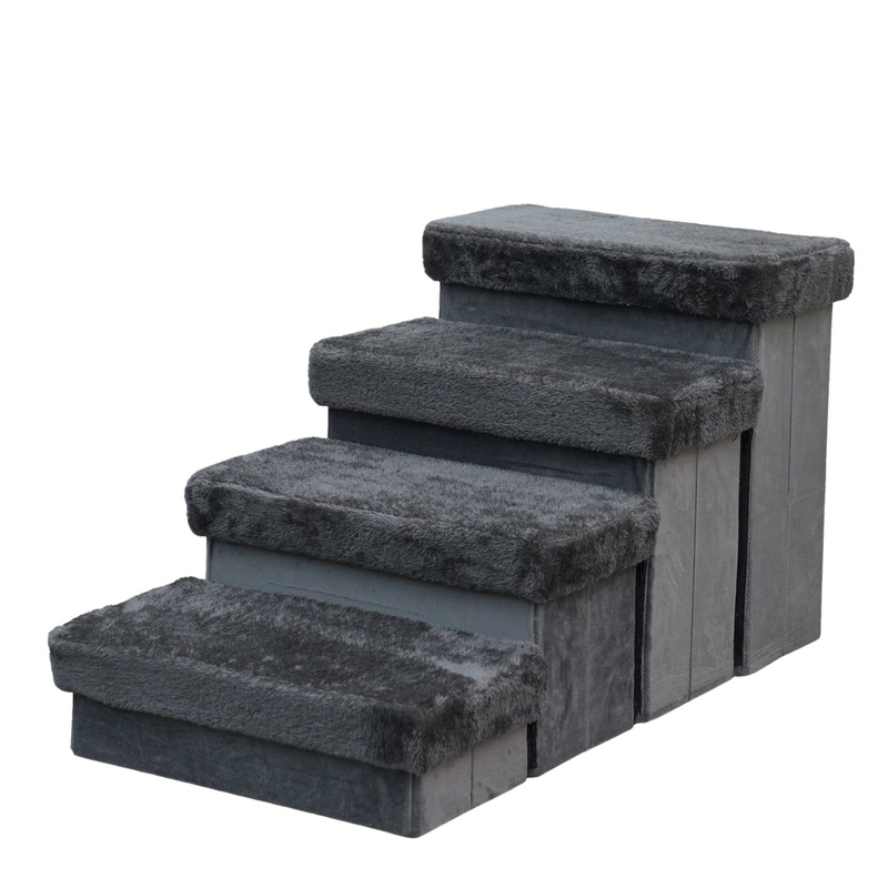 PetPals Charcoal 4 Level Pet Stairs