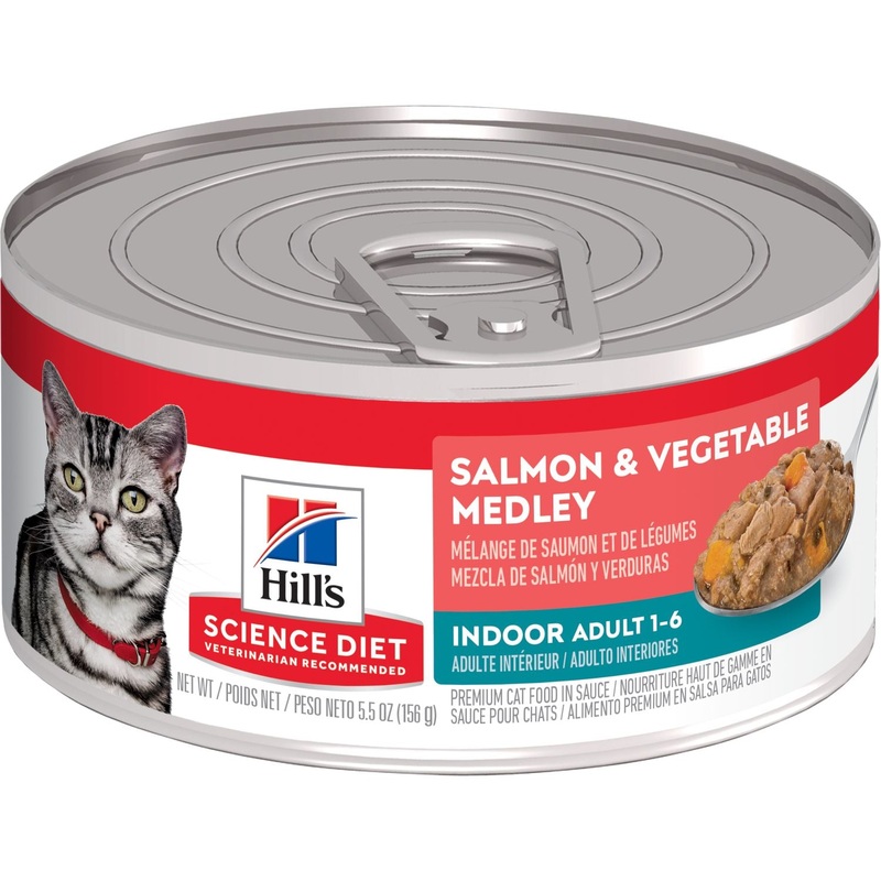 Science Diet Cat Adult Indoor Salmon & Vegetable Medley