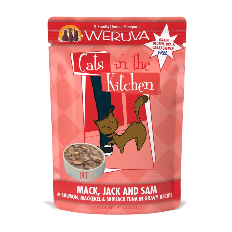 Weruva Cats in the Kitchen Mack, Jack & Sam Pouch (3.0oz)