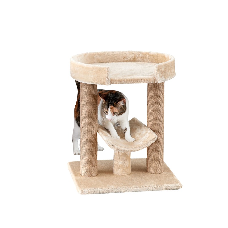 Two By Two The Laurel 21-in Jute Cat Scratching Post & Tree, Beige