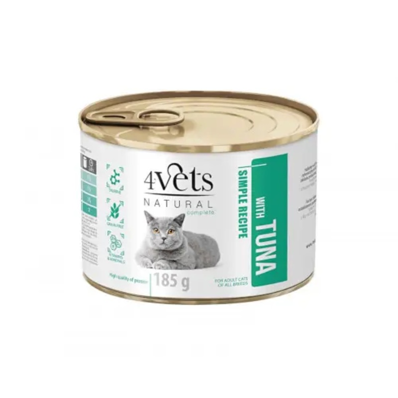 4Vets Natural Sterilised with Tuna, 185g