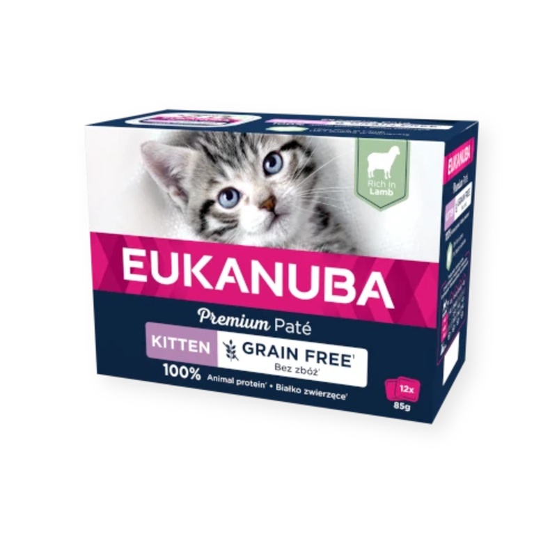 Eukanuba Kitten Premium Grain free pate with lamb 12 x 85g
