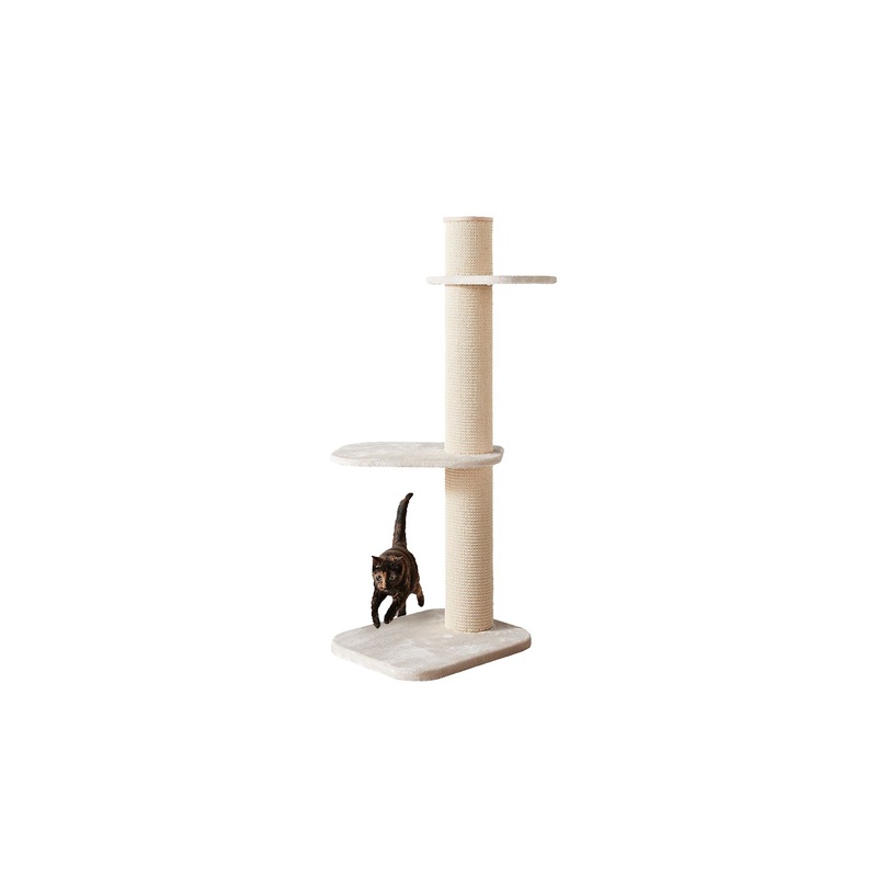 Two By Two 58-in City Cat Deluxe European Faux Fur Cat Tree